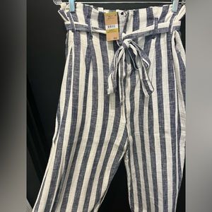 Rachel Roy Cropped Linen Paperbag Pant…NWT
